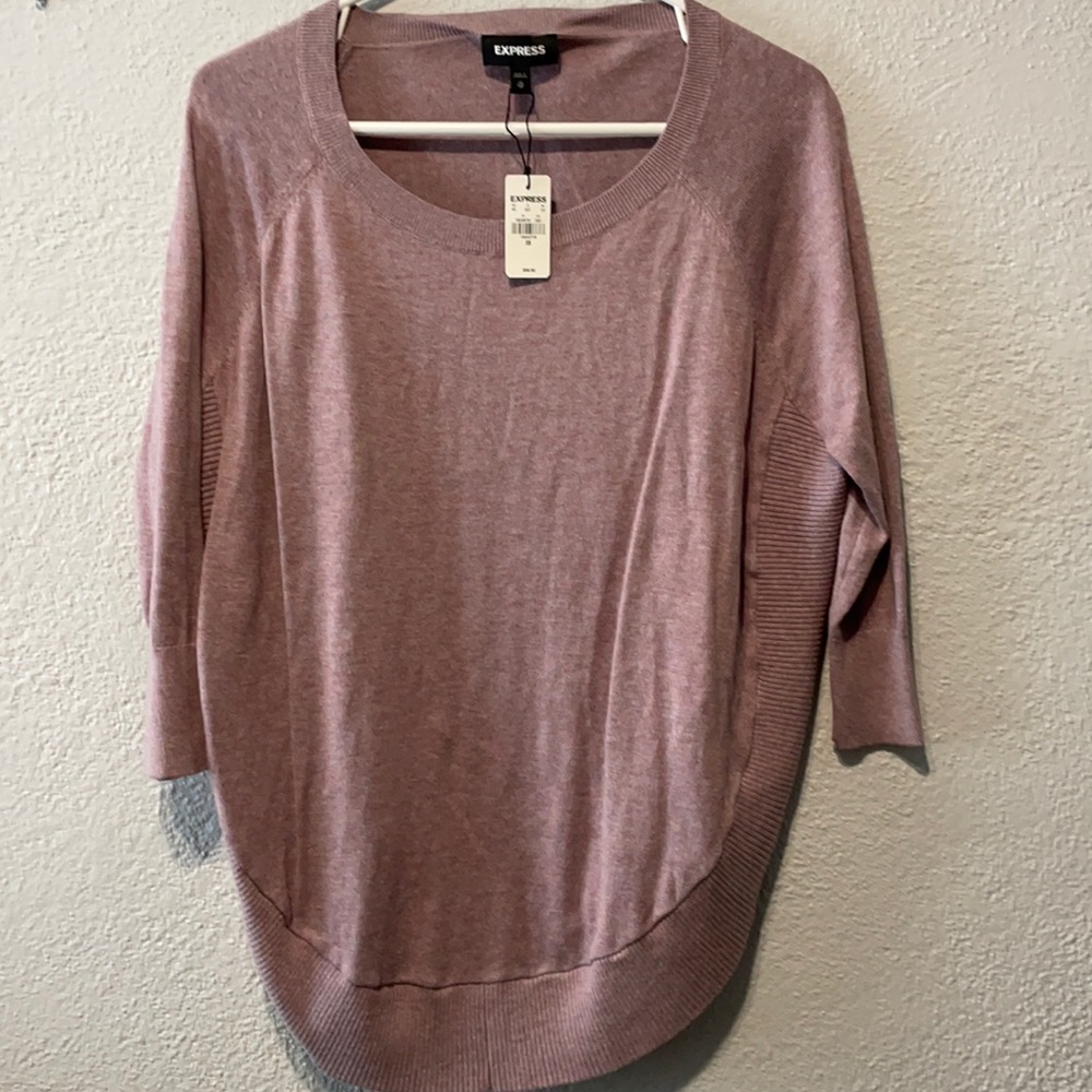 Pink express long sleeve shirt size extra small